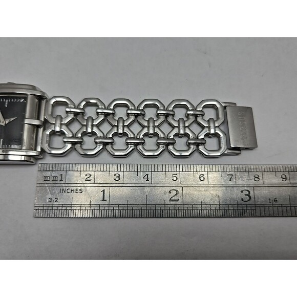 Versus Versace Womens Square Stainless Steel Bracelet Watch Quartz New Battery - Picture 8 of 11